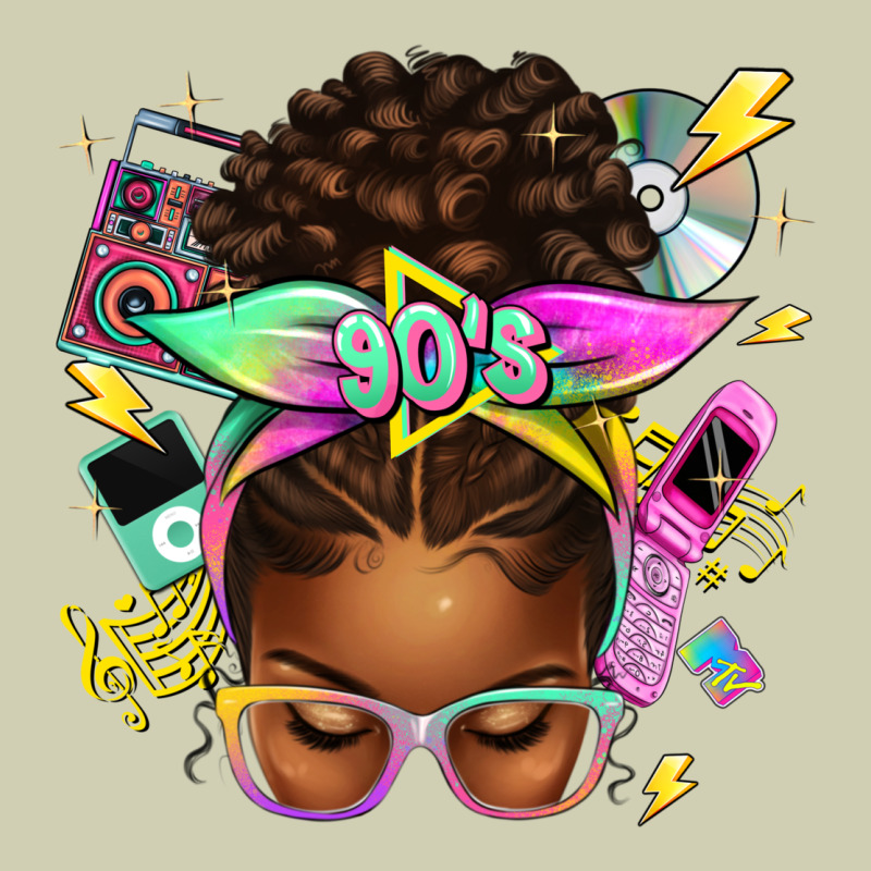 90s Afro Messy Bun Heavy Core Tee by texasbilliewilder | Teevron