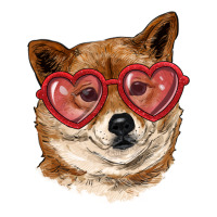 shiba inu with love glasses | Teevron