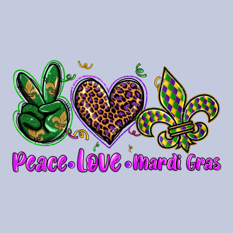 Peace Love Mardi Gras Long Sleeve Tee by BarkalooDesign | Teevron