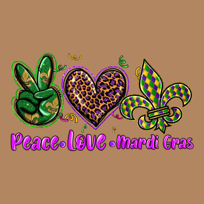 Peace Love Mardi Gras Long Sleeve Tee by BarkalooDesign | Teevron