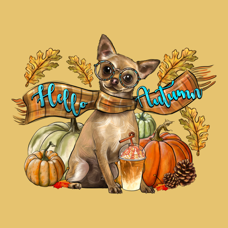 Hello Autumn With Chihuahua Dog Premium Sweatshirt by LillyAllenDesigns | Teevron