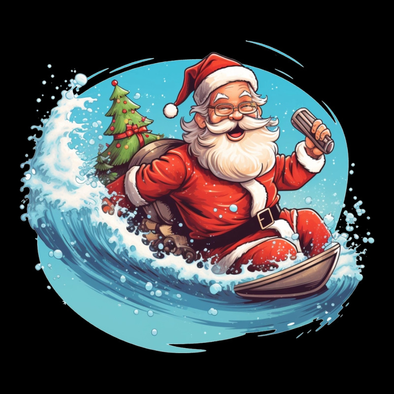 Surf Happy Santa Ladies Tee by Unal Design | Teevron