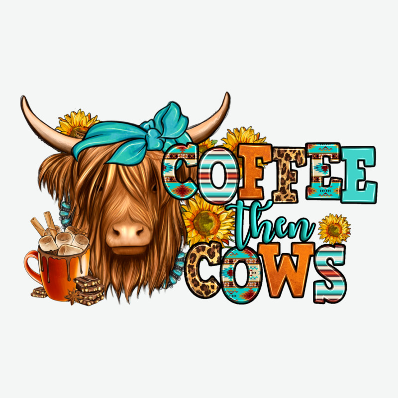 Coffee Then Cows Longhaired Cow Urban Heavy Tee by Jasminsmagicworld | Teevron