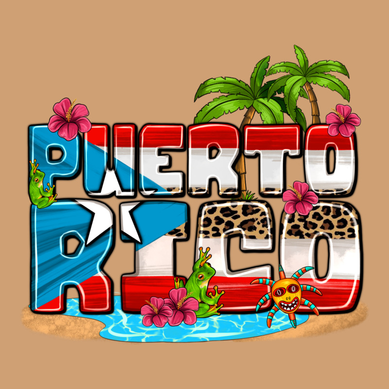 Puerto Rico And Flowers With Frog Vintage Tee by AdoDesignShop | Teevron