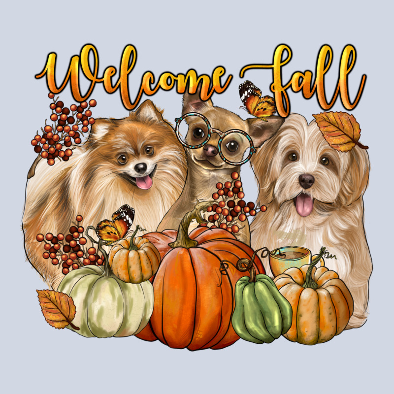 Welcome Fall With Dogs Premium Sweatshirt by LillyAllenDesigns | Teevron