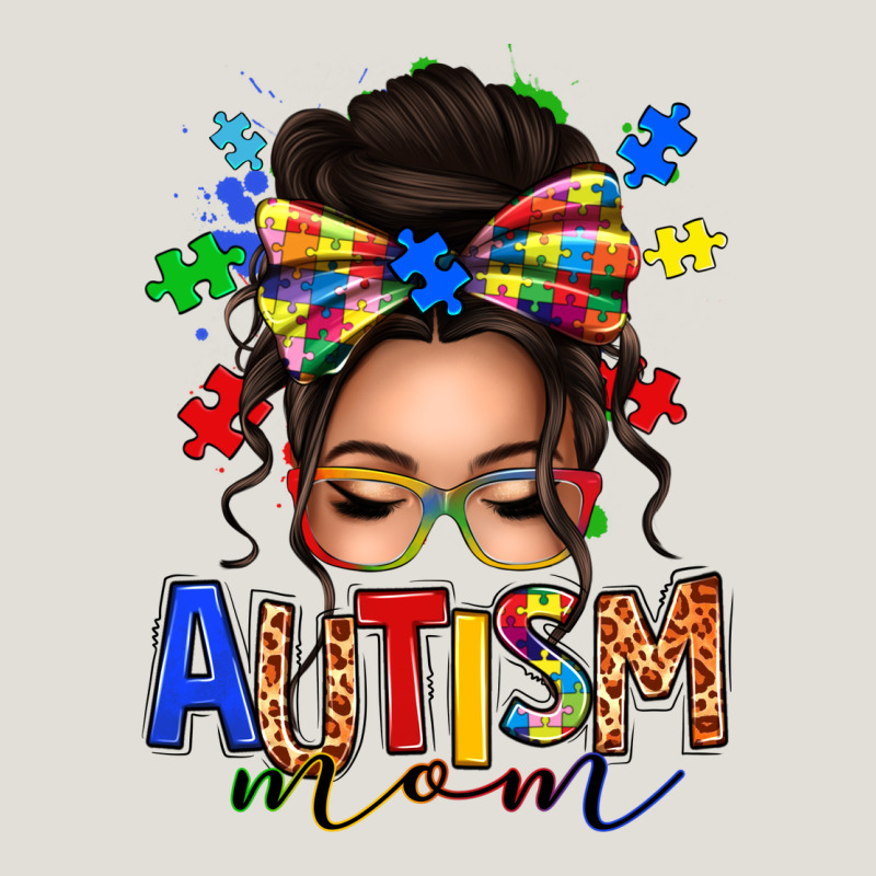 Autism Mom Afro Messy Bun (1) Heavy Core Tee by texasbilliewilder | Teevron
