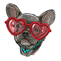 french bulldog with love glasses | Teevron