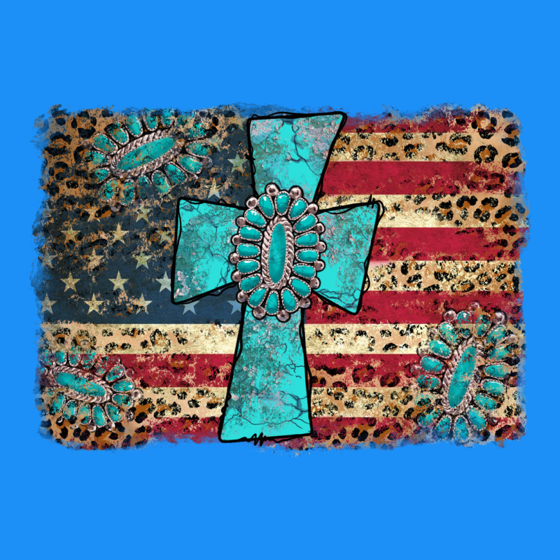 Flag And Turquoise Cross Classic Tee by AdoDesignShop | Teevron