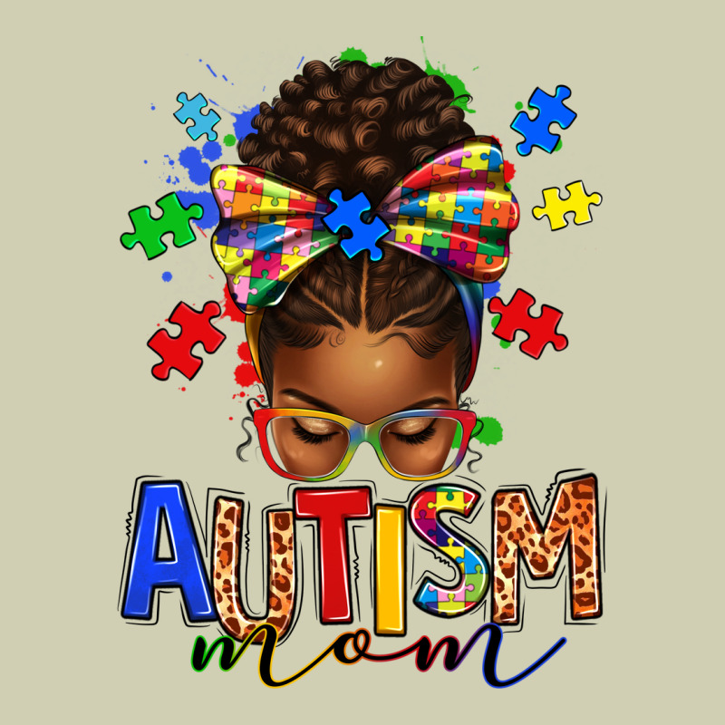 Autism Mom Afro Messy Bun Heavy Core Tee by texasbilliewilder | Teevron