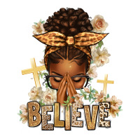 believe praying afro messy bun | Teevron