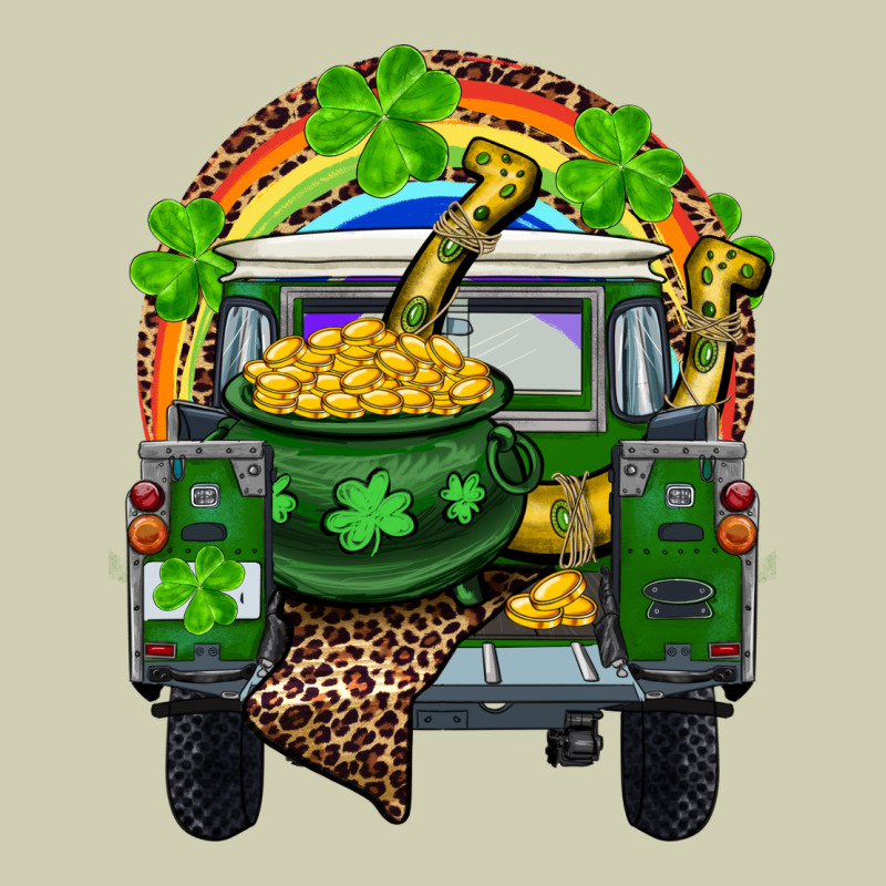 St Patrick's Day Truck With Pot Of Gold Horseshoe And Rainbow Heavy Core Tee by RanaPortraitStore | Teevron