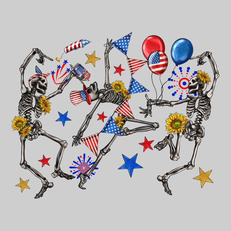 Fourth Of July Dancing Skeleton Premium Tee by texasbilliewilder | Teevron