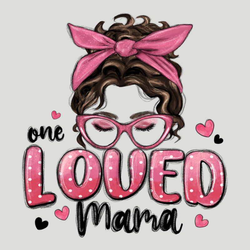 One Loved Mama Messy Bun Zipper Hoodie by MaliasSmallBusiness | Teevron