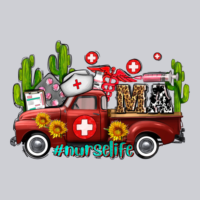 Ma Medical Assistant Nurse Truck With Cactus And Sunflowers Heavyweight Sweatshirt by AdoDesignShop | Teevron