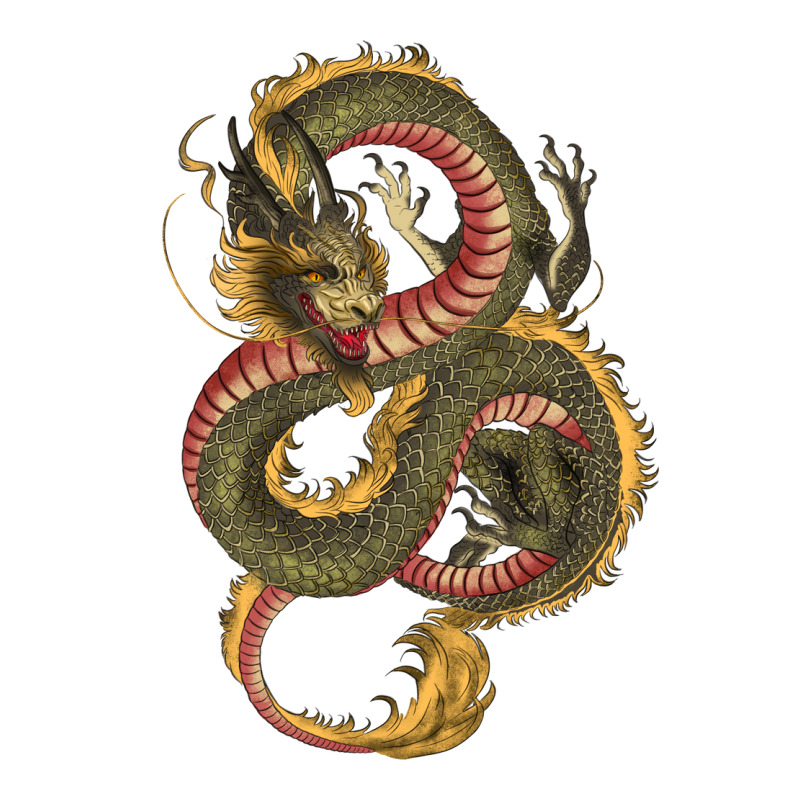 Green And Yellow Dragon Premium Tee by RanaPortraitStore | Teevron