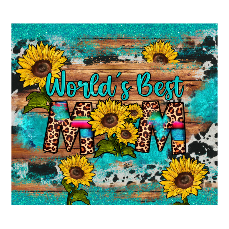 World's Best Mom Sunflower Leopard Cowhide Classic Tee by Artiststas | Teevron