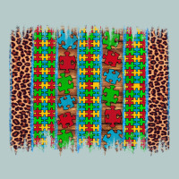 Autism Awareness Leopard Puzzle Brush Stroke Heavy Core Tee | Teevron