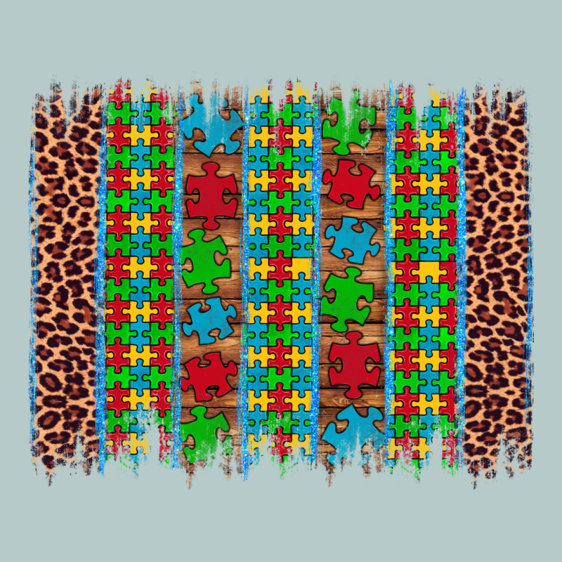Autism Awareness Leopard Puzzle Brush Stroke Heavy Core Tee by Artiststas | Teevron