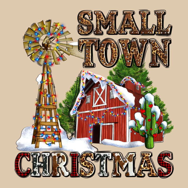 Small Town Christmas With Barn And Cactus Heavyweight Sweatshirt by AdoDesignShop | Teevron