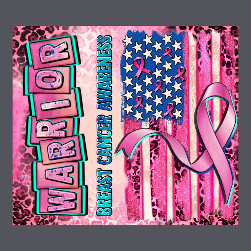 Warrior Breast Cancer And American Flag Vintage Hoodie by AdoDesignShop | Teevron