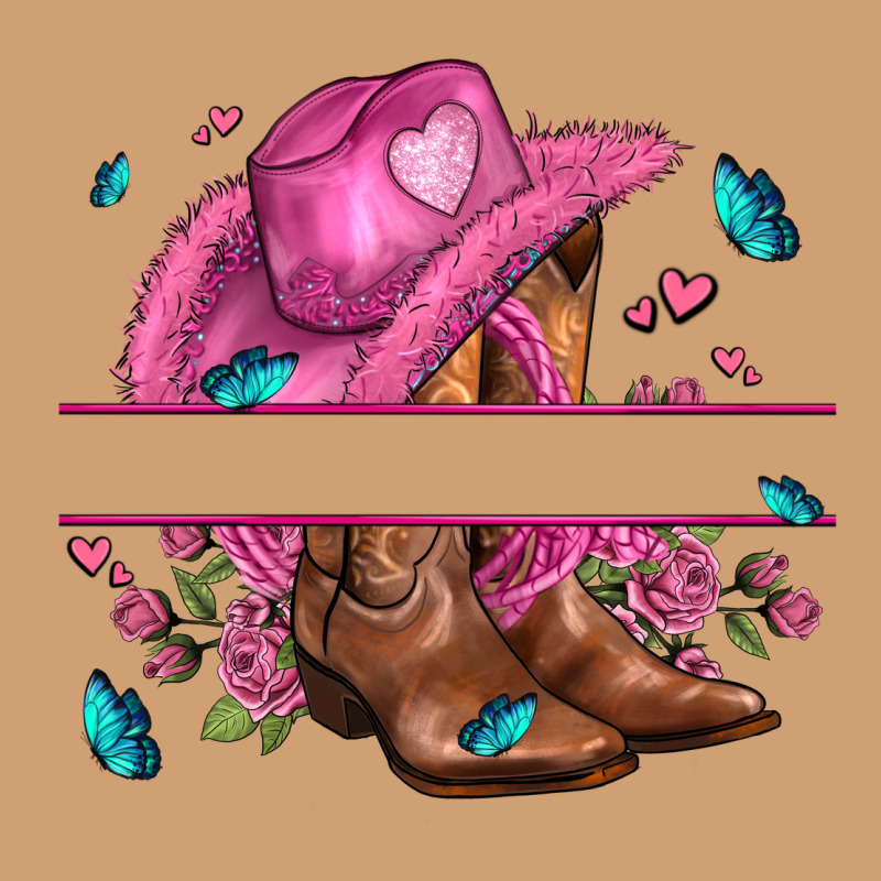 Pink Cowgirl Hat And Roses Vintage Tee by AdoDesignShop | Teevron
