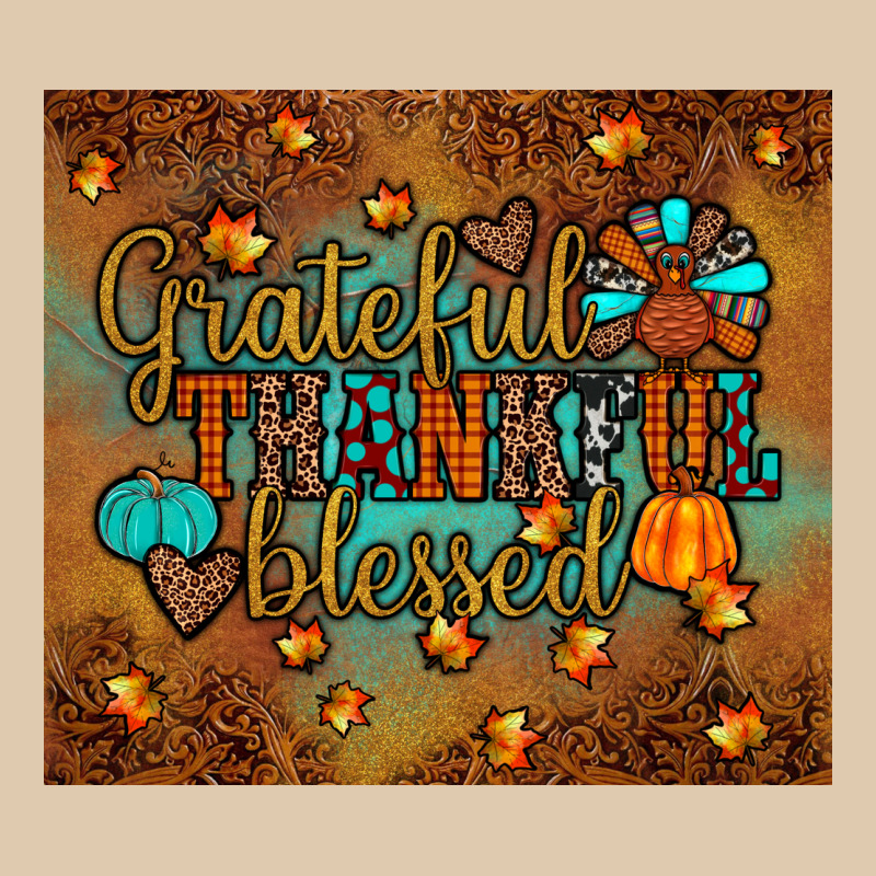 Grateful Thankful Blessed Turkey Heavyweight Sweatshirt by JahusDesignShop | Teevron