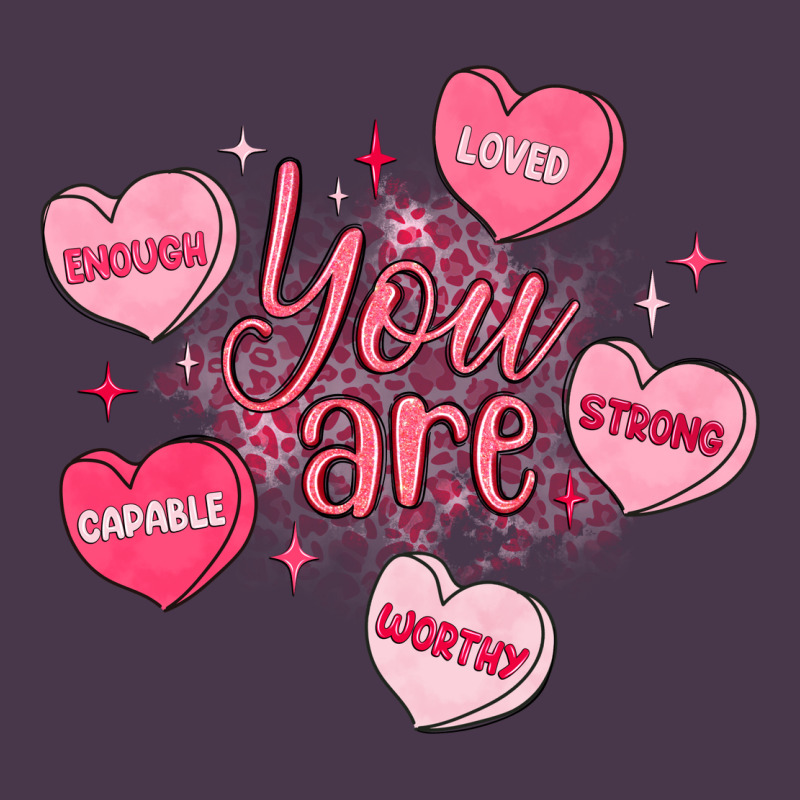 You Are Enough Valentines Day Heavyweight Hoodie by LillyAllenDesigns | Teevron