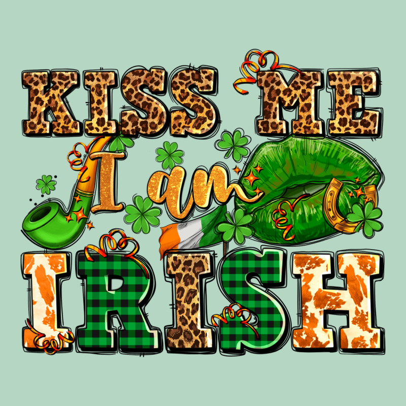 Kiss Me I Am Irish  With Lips And Shamrocks Classic Tee by AdoDesignShop | Teevron