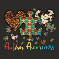 Autism Awareness Leopard Cowhide Herts Puzzle Heavy Core Tee | Teevron