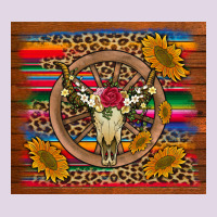 Serape Sunflowers Bull Skull Background Classic Tee | Teevron