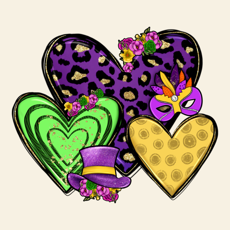 Hearts Mardi Gras Vintage Tee by JahusDesignShop | Teevron