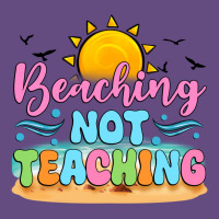 Beaching Not Teaching Black Back Vintage Hoodie | Teevron