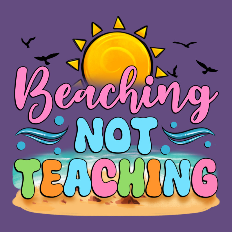 Beaching Not Teaching Black Back Vintage Hoodie by JahusDesignShop | Teevron