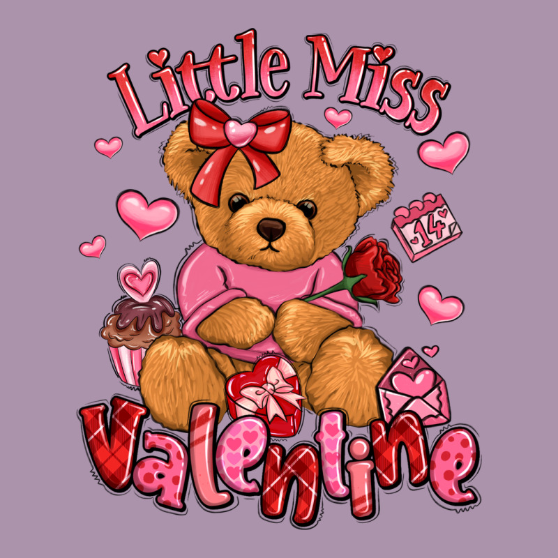 Little Miss Valentine Teddy Bear Heavyweight Hoodie by LillyAllenDesigns | Teevron
