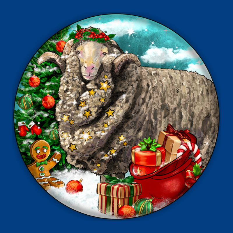 Christmas Merino Wool Sheep Premium Sweatshirt by LillyAllenDesigns | Teevron