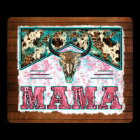 Western Bull Skull Mama Mousepad Long Sleeve Tee | Teevron