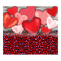 Valentine's Day Red Hearts Red Leopard Premium Tee | Teevron