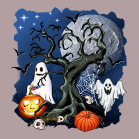 Halloween Tree And Ghosts Vintage Hoodie | Teevron