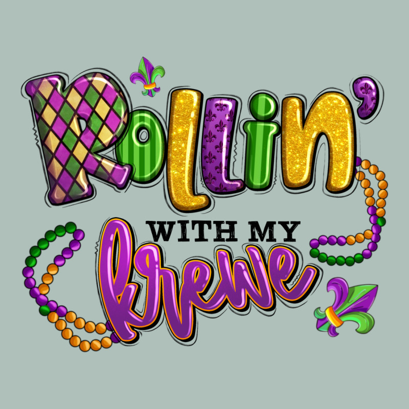 Rollin' With My Krewe Mardi Gras Heavyweight Hoodie by LillyAllenDesigns | Teevron