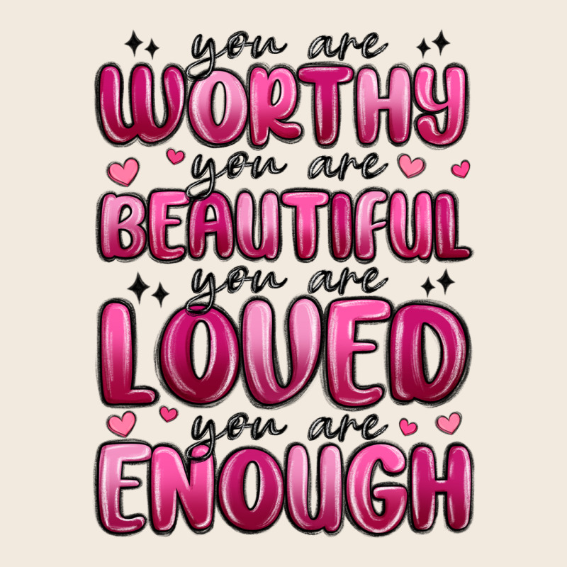 You Are Worthy You Are Beautiful Zipper Hoodie by MaliasSmallBusiness | Teevron