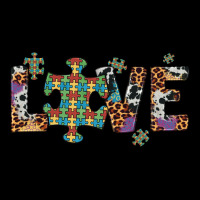 Love Autism Awareness Leopard Cowhide Heavy Core Tee | Teevron