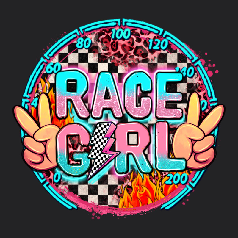 Race Girl With Leopard And Peace Hand Vintage Tee by AdoDesignShop | Teevron
