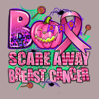 Halloween Boo With Cancer Ribbon Breast Cancer Sca Vintage Hoodie | Teevron