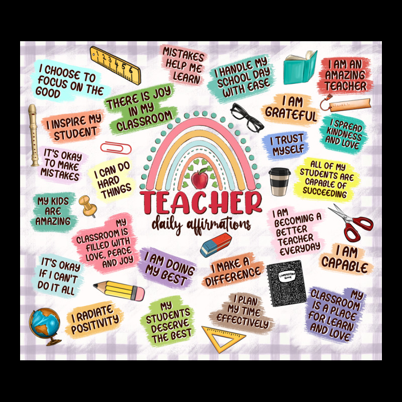 Teacher Daily Affirmations Ladies Tee by MaliasSmallBusiness | Teevron