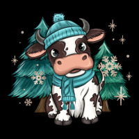 Winter I'm Udderly Freezing Baby Cow Ladies Tee | Teevron