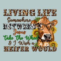 Living Life Somewhere Between Jesus Take The Wheel Heavy Core Tee | Teevron