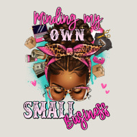 Minding My Own Small Business Afro Messy Bun Heavy Core Tee | Teevron