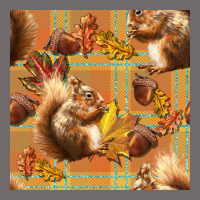 Fall Squirrel And Plaid Seamless Urban Heavy Tee | Teevron
