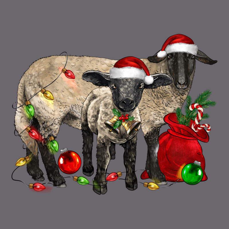 Christmas Suffolk Sheep And Baby Suffolk Sheep Premium Sweatshirt by LillyAllenDesigns | Teevron