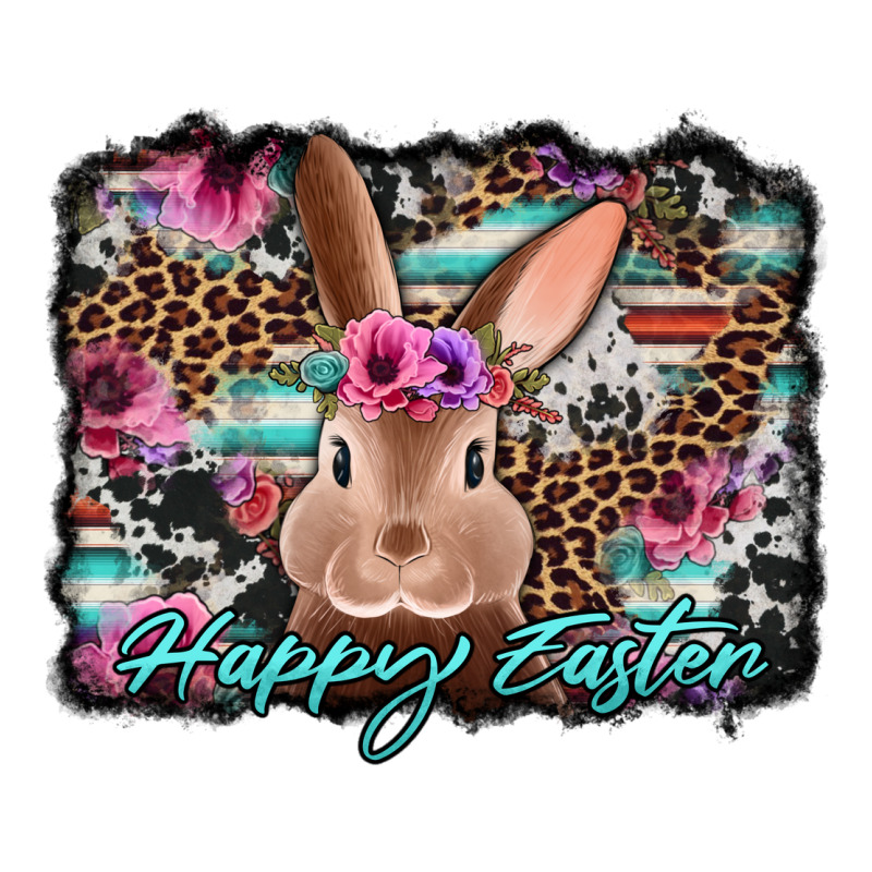 Happy Easter Bunny Western Background Long Sleeve Tee by Jasminsmagicworld | Teevron